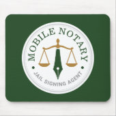 Mobiele Openbare Notaris Aangepaste Juridische Ond Muismat (Voorkant)