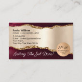 Mobiele openbare notaris lening ondertekening visitekaartje (Achterkant)