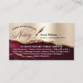 Mobiele openbare notaris lening ondertekening visitekaartje (Voorkant)