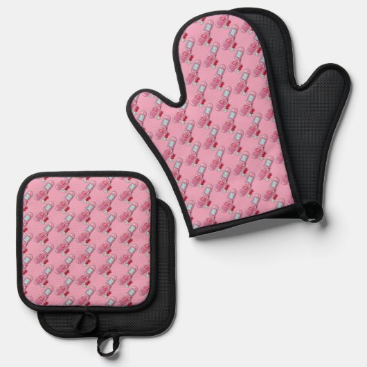 Mobiele Oven Mitt & Pot Houder Set (Voorkant / Achterkant)