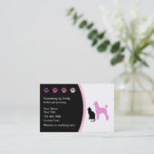 Mobiele Pet Grooming Visitekaartjes Nieuw (Staand voorkant)