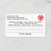 Mobiele publieke foto visitekaartje (Achterkant)