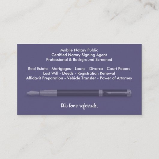 Mobiele publieke foto visitekaartje (Achterkant)