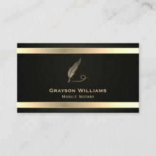 Mobiele Quill QR Code Gold Black Visitekaartje