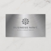 Mobiele reparatieservice Metallic Visitekaartje (Voorkant)