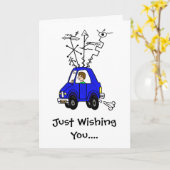 Mobiele Rig Funny Ham Radio Verjaardag Kaart (Gele Bloem)