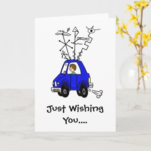 Mobiele Rig Funny Ham Radio Verjaardag Kaart (Gele Bloem)