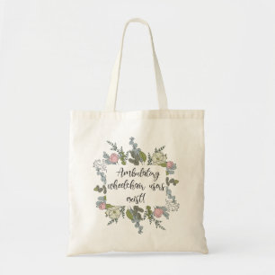 Mobiele rolstoelgebruikers bestaan tote bag
