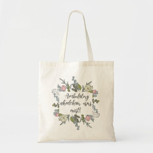 Mobiele rolstoelgebruikers bestaan tote bag (Voorkant)