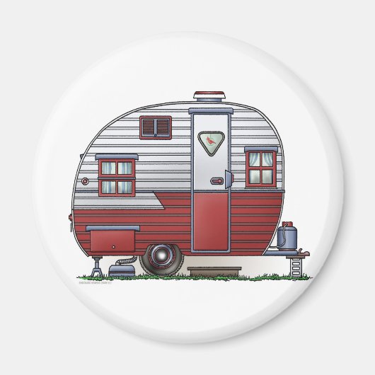 Mobiele Scout Camper Magnet (Voorkant)