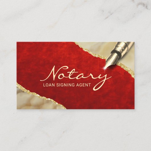 Mobiele signaalagent rood en Gold Agate Visitekaartje (Voorkant)