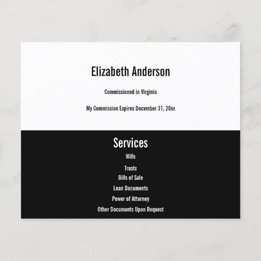 Mobiele Sjabloon voor Noteerbaar publiek zwart-wit Flyer (Achterkant)