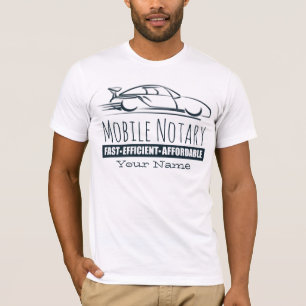 Mobiele snelle openbare auto-Gepersonaliseerd naam T-shirt
