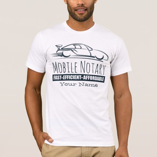Mobiele snelle openbare auto-Gepersonaliseerd naam T-shirt (Voorkant)
