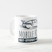 Mobiele snelle personenauto koffiemok (Voorkant links)