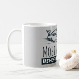 Mobiele snelle personenauto koffiemok
