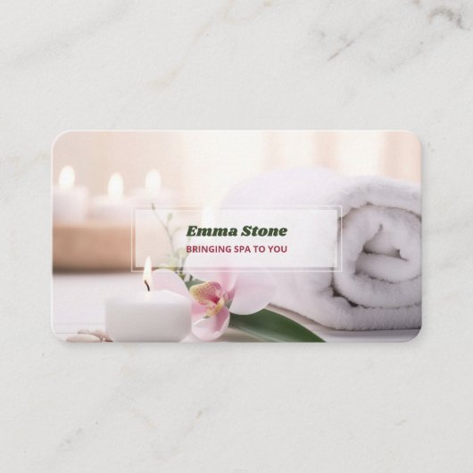 Mobiele Spa Massage Visitekaartje (Voorkant)