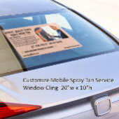 Mobiele spray tan-service aanpassen raamsticker