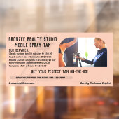 Mobiele Spray Tan Service Zakelijke Aanpassing Raamsticker (Vel 2)
