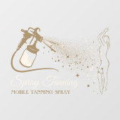 Mobiele Spray Tanning Lichaamverf Raamsticker (Vel)