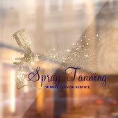 Mobiele Spray Tanning Marine Goud Sparkling Raamsticker (Vel 2)