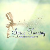 Mobiele Spray Tanning Marine Goud Sparkling Raamsticker (Vel 3)
