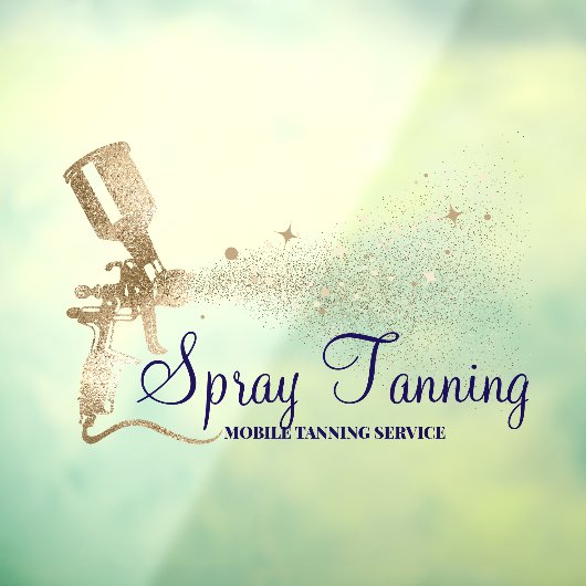 Mobiele Spray Tanning Marine Goud Sparkling Raamsticker (Vel 3)