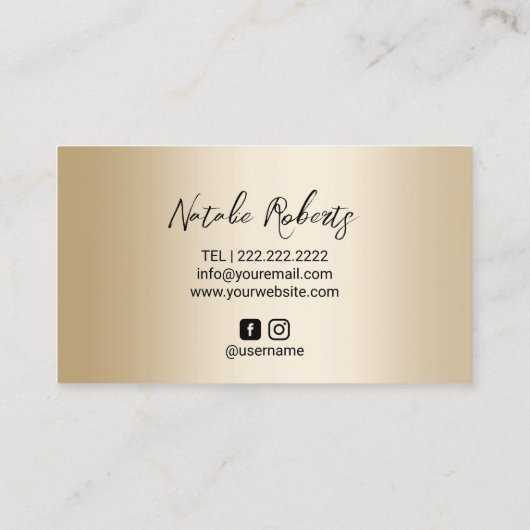 Mobiele sproeiers zwarte goudtannskincare visitekaartje (Achterkant)