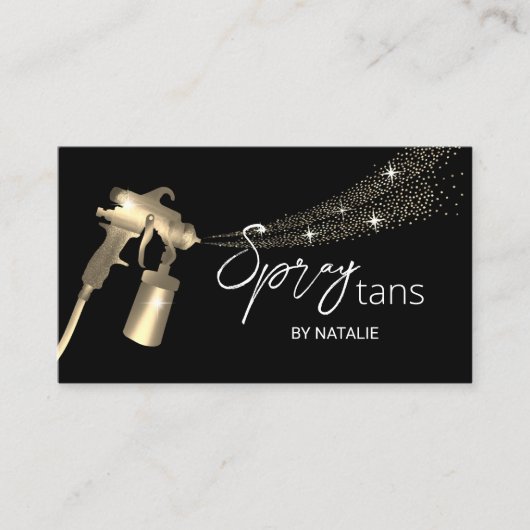 Mobiele sproeiers zwarte goudtannskincare visitekaartje (Voorkant)