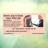 Mobiele spuitbruiningsdienst aanpassen raamsticker (Vel 3)