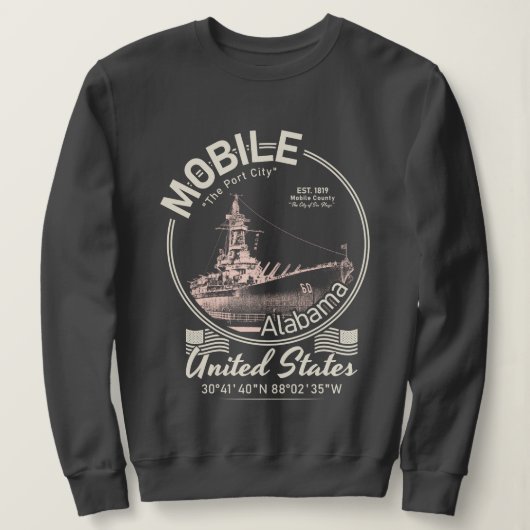 MOBIELE STAD ALABAMA - VS ALABAMA BATTLESHIP TRUI (Design voorkant)