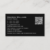 Mobiele standaard QR-code zwart Visitekaartje (Achterkant)