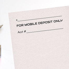 MOBIELE STORTING PERSOONLIJKE BANK ENDOSSEREN  ZELFINKTENDE STEMPEL
