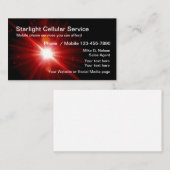 Mobiele telefonische cellulaire services visitekaartje (Voorkant / Achterkant)