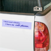 Mobiele telefoon Afhankelijk van bumper sticker (Op Truck)