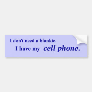 Mobiele telefoon Afhankelijk van bumper sticker