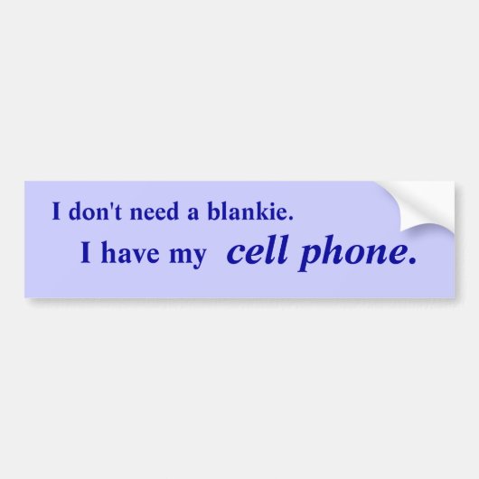 Mobiele telefoon Afhankelijk van bumper sticker (Voorkant)