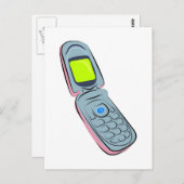 Mobiele telefoon briefkaart (Voorkant / Achterkant)