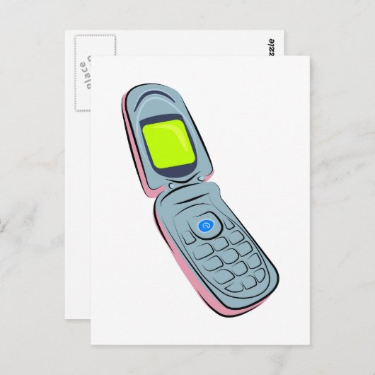 Mobiele telefoon briefkaart (Voorkant / Achterkant)