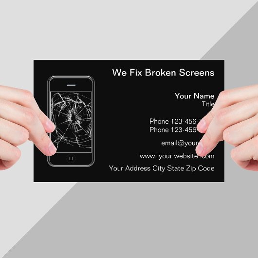 Mobiele telefoon- en apparaatreparatie visitekaartje