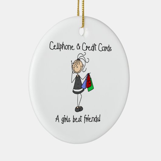 Mobiele telefoon- en creditcards keramisch ornament (Rechts)