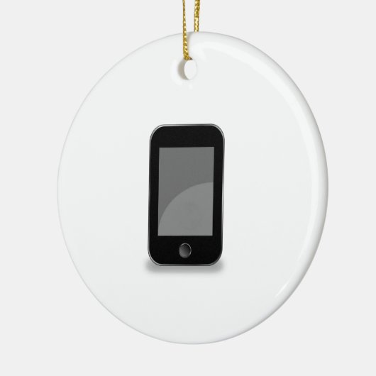 Mobiele telefoon keramisch ornament (Links)