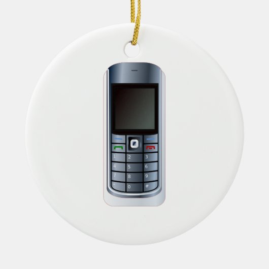 Mobiele telefoon keramisch ornament (Voorkant)