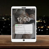 Mobiele Telefoon Lock Scherm Foto bruiloft RSVP Kaartje