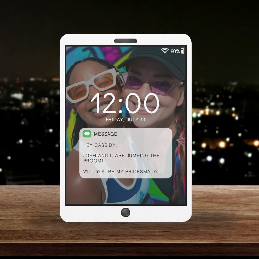 Mobiele Telefoon Lock Screen Foto Bruidsmeisje Voo