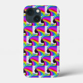 Mobiele telefoon met een vrouw met regenbooghaar Case-Mate iPhone case (Achterkant)