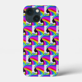 Mobiele telefoon met een vrouw met regenbooghaar Case-Mate iPhone case