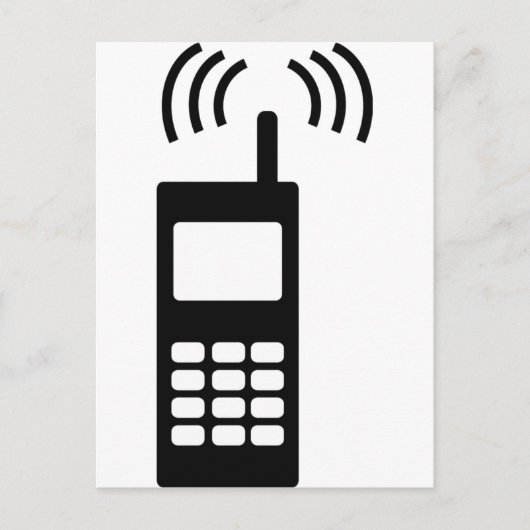 mobiele telefoon mobiel handig briefkaart (Voorkant)