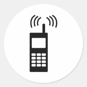 mobiele telefoon mobiel handig ronde sticker