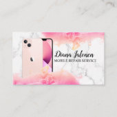 Mobiele telefoon Mobiele Reparatie Service Zwart M Visitekaartje (Voorkant)